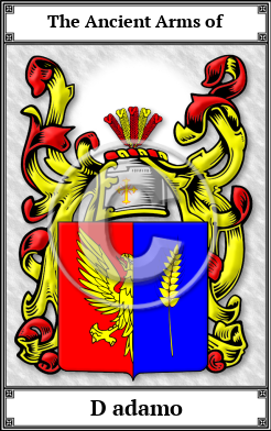 D adamo Family Crest Download (JPG)  Book Plated - 150 DPI